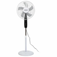 Вентилятор напольный, 3 режима, пульт ДУ, SONNEN, TF-45W-40-520, d=40 см, 45 Вт, белый, 454788, FS-4