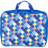 Папка для тетрадей Комус Класс А4, синяя, полиэстер, на молнии, с ручками