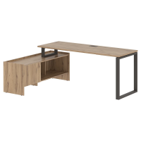 Стол с тумбой EQCT 19614 Дуб Денвер светлый/Мокко 1960х1400х750 EDIS