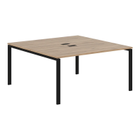 Стол 2-х местный EUWST 1516 Дуб Денвер светлый/Черный 1560х1606х750 EDIS