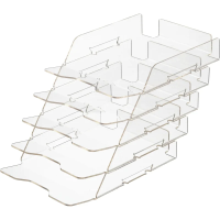Лоток горизонтальный для бумаг Лантан А4, 5 секций, прозрачный, N305
