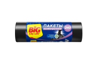 Пакеты для мусора Big City Life черного цвета особопрочные 240л, 5шт