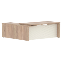 Стол руководителя TLCT 2020(R) Дуб Каньон Z/Латте 2000х2000х750 TORR LUX