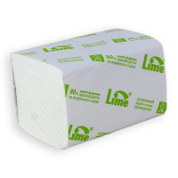 Туалетная бумага Lime 200 листов, 2 слоя, белая, V-укладка