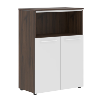 Шкаф с глухими малыми дверьми MMC 85.3 Белый/Дуб Денвер темный 854х423х1188 MORRIS TREND