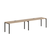 Стол 2-х местный EUWST 3567 Дуб Денвер светлый/Мокко 3526х670х750 EDIS