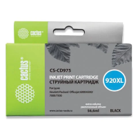 Картридж струйный Cactus CS-CD975 №920XL, 56.5мл, черный