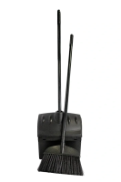 Совок-контейнер с крышкой + щетка черный MRY (шт.) IN0982