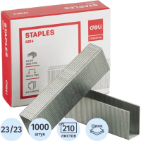 Скобы для степлера 23/23 Deli Е0014 оцинкованные 1000 шт./уп