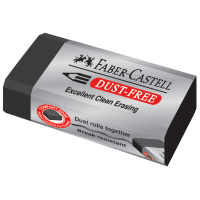 Ластик Faber-Castell 'Dust-Free', прямоугольный, картонный футляр, 45*22*13мм, черный