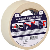 Клейкая лента малярная Unibob 30мм х50м, крепированная