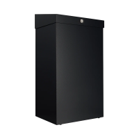 Мусорное ведро Merida Stella R KSC102.R, 47л, черное, металлическое, с конусным отверстием