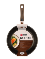 Сковорода индукционная Нева металл посуда Bronze с ручкой, 28см