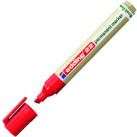 Маркер перманентный Edding ECO 22 красный, 1-5мм, скошенный наконечник, универсальный, без запаха