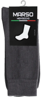 Носки мужские Marso Гладь НМГ-0091 хлопок-полиамид серые, 45-47