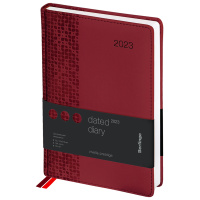 Ежедневник датированный 2023г., А5, 184л., кожзам, Berlingo 'Vivella Prestige', бордовый