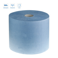 Протирочная бумага Officeclean Professional в рулоне, 350м, 2 слоя, синяя, 2шт