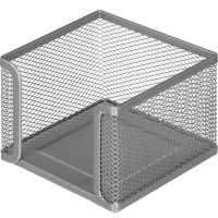 Подставка для бумажного блока Attache серебряная, 105х105х75мм, металлическая сетка