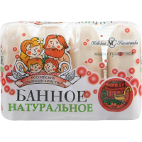 Мыло туалетное Невская Косметика Банное 100г, 4 шт/уп