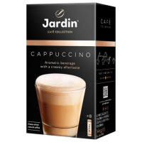 Кофе растворимый порционный JARDIN '3 в 1 Капучино', КОМПЛЕКТ 8 пакетиков по 18 г, 1690-10