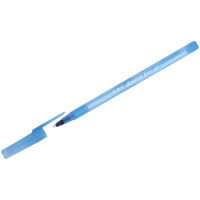 Шариковая ручка Bic Round Stic синяя, 1мм, синий корпус