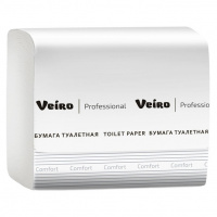 Туалетная бумага Veiro Professional Comfort TV201, 250 листов, 2 слоя, белая, V укладка