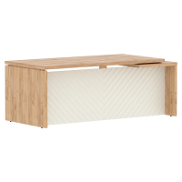 Стол руководителя TLCT 209(L) Дуб Бофорд Z/Латте 2000х900х750 TORR LUX