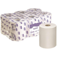 Бумажные полотенца Luscan Professional в рулоне, белые, 300м, 1 слой, 6 рулонов