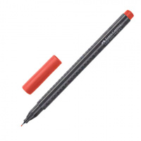 Ручка капиллярная Faber-Castell Grip Finepen красная, 0.4мм, черный корпус