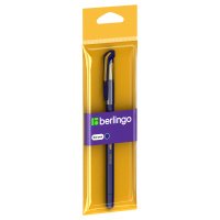 Ручка шариковая Berlingo 'xGold' синяя, 0,7мм, игольчатый стержень, грип, пакет