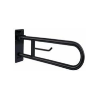 Поручень Nofer откидной нержавеющая сталь, черный, 600мм, 15051.60.N