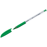 Шариковая ручка Berlingo Triangle 110 зеленая, 0.7мм, прозрачный корпус