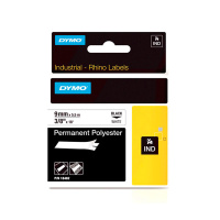 Лента для принтера этикеток Dymo Rhino 9мм х 5.5м, черный/белый, полиэстер, S0718240