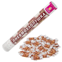 Хлопушка пневматическая ЗОЛОТАЯ СКАЗКА '5000 рублей' 40см, наполнитель 'купюры', 591479