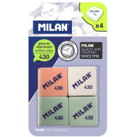 Ластик каучук Milan 430, 4 штуки в блистере (BMM9215)