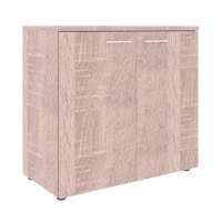 Шкаф низкий Skyland Xten XLC 85.1, дуб сонома, 856х432х820мм, с глухими малыми дверьми, с топом