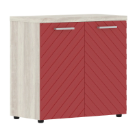 Шкаф с глухими малыми дверьми и топом TLLC 85.1 Красный/Сосна Эдмонт Z 856х450х833 TORR LUX