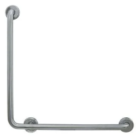 Поручень Nofer угловой нержавеющая сталь, матовый, 3 точки опоры правый, 15060.S