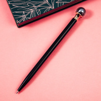 Ручка шариковая автоматическая MESHU 'Black pearl' синяя, 1,0мм