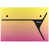 Папка-конверт на 2 кнопках Berlingo 'xProject. Radiance' А4, 300мкм, желтый/розовый градиент