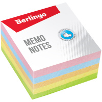 Блок для записей непроклеенный Berlingo цветной, 90х90х45мм, 500 листов