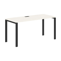 Стол прямой EUST 1567 Ясень Траун/Черный 1560х670х750 EDIS