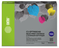 Картридж струйный Cactus CS-EPT908340 T9083 пурпурный (70мл) для Epson WorkForce WF-6090DW/WF-6590DW