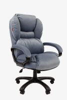 Кресло Chairman Home 434 Россия ткань Т-71 голубое (черный пластик)