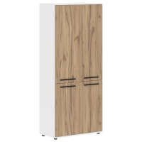 Шкаф высокий широкий EHCS 85.3 Дуб Денвер светлый/Черный/Белый 852х430х1967 EDIS