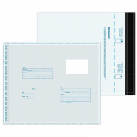 Пакет почтовый полиэтиленовый E4 белый, 320x355мм, 70мкм, 400шт, стрип, Куда-Кому