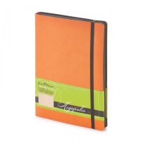 Ежедневник недатированный Bruno Visconti Megapolis Soft оранжевый, А5, 136 листов, искусственная кож
