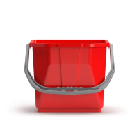 Ведро пластиковое с ручкой TTS,  красное,  15 л, 000R3501