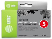 Картридж струйный Cactus CS-PGI5BK, №5, 24мл, черный