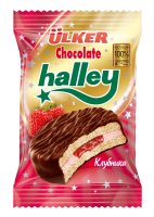 Печенье-сэндвич Ulker с шоколадом и клубникой, 30г